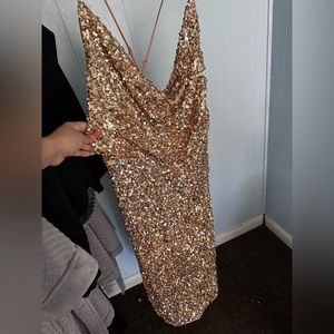 Gold Sequin Dress